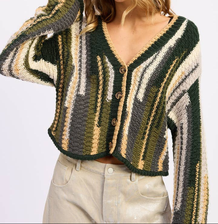 Cider Season Cardi- Olive