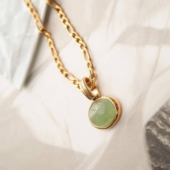 Chloe Stone Pendant Chain Necklace
