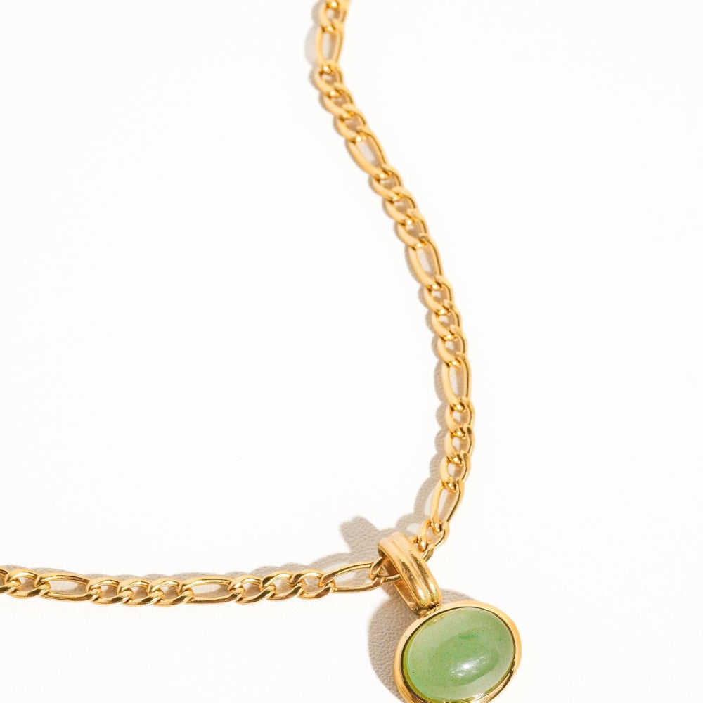 Chloe Stone Pendant Chain Necklace