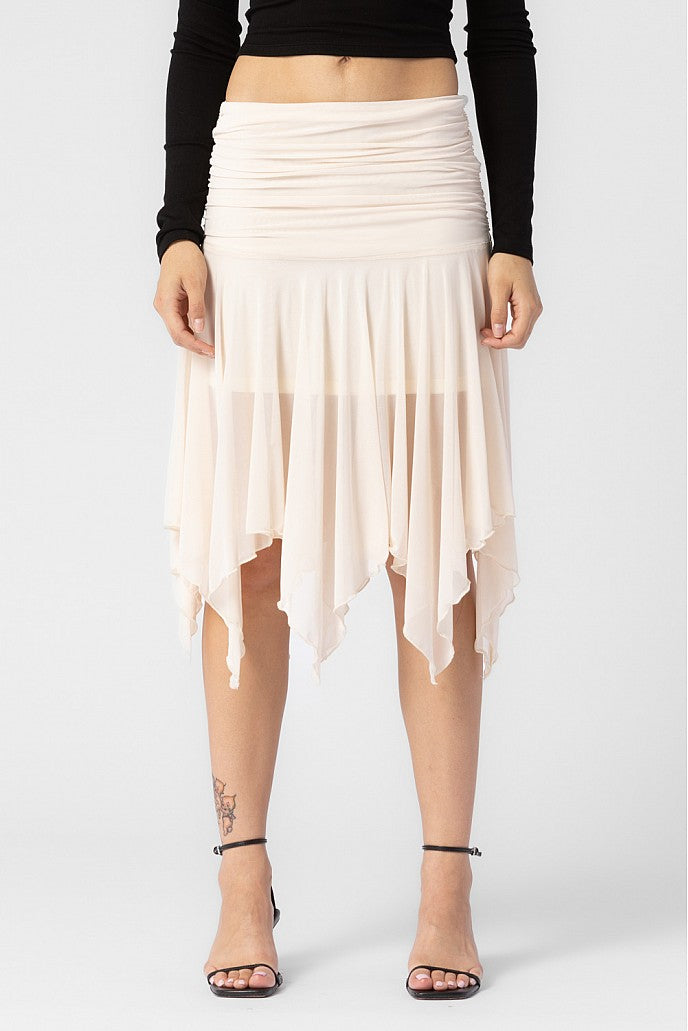 Golden Glow Midi Skirt