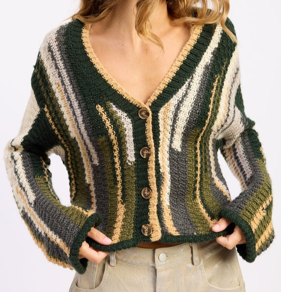 Cider Season Cardi- Olive