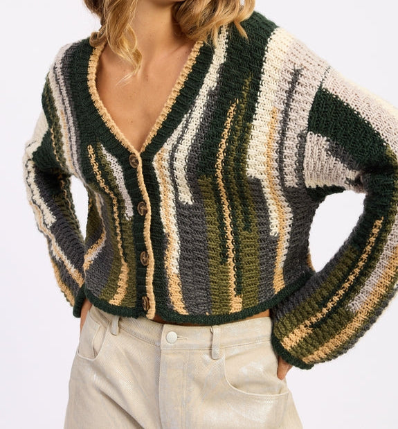 Cider Season Cardi- Olive