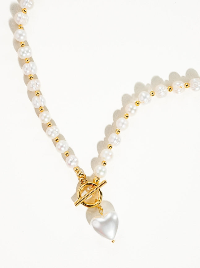 Pearl Amour Heart Necklace