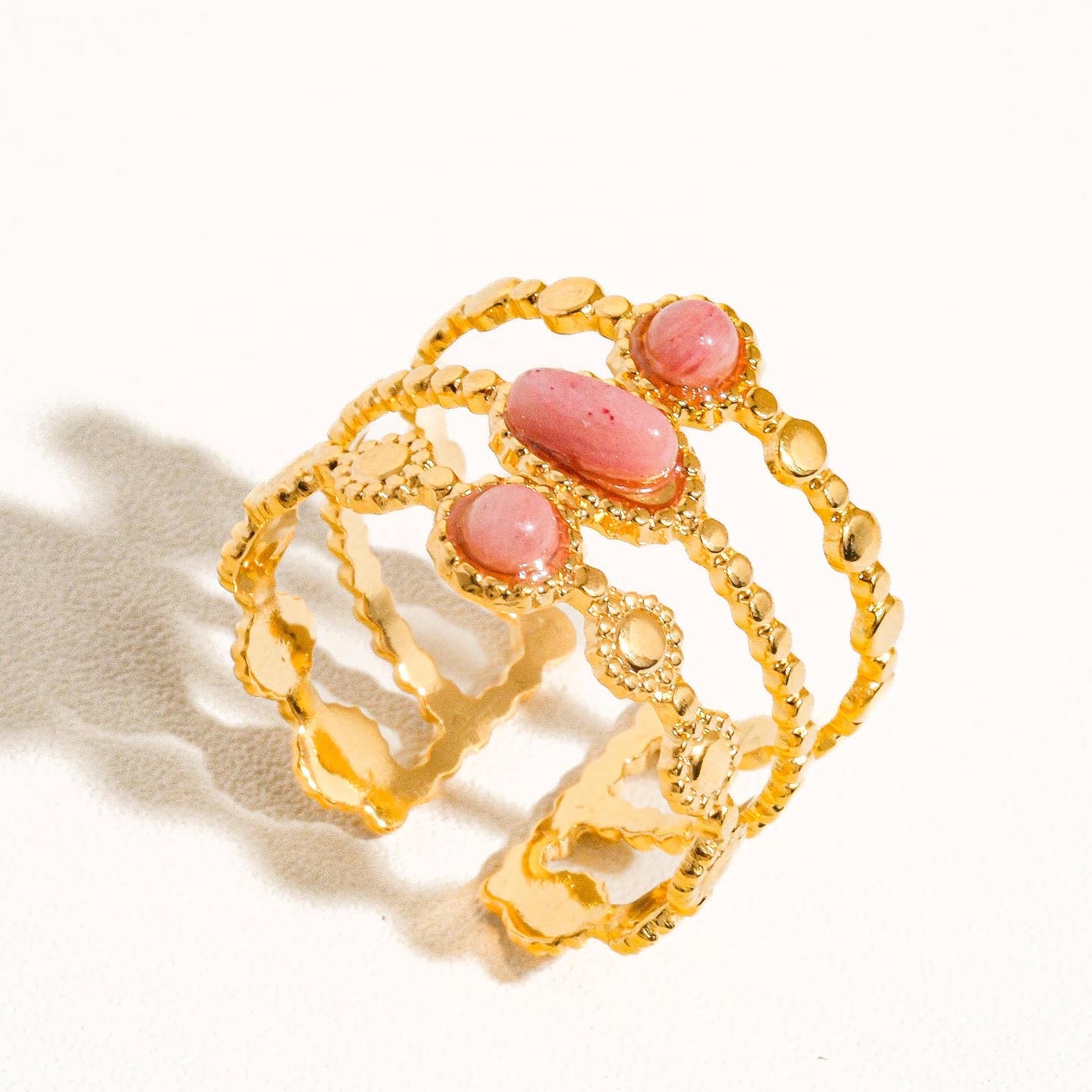 Posh Adjustable Stone Ring