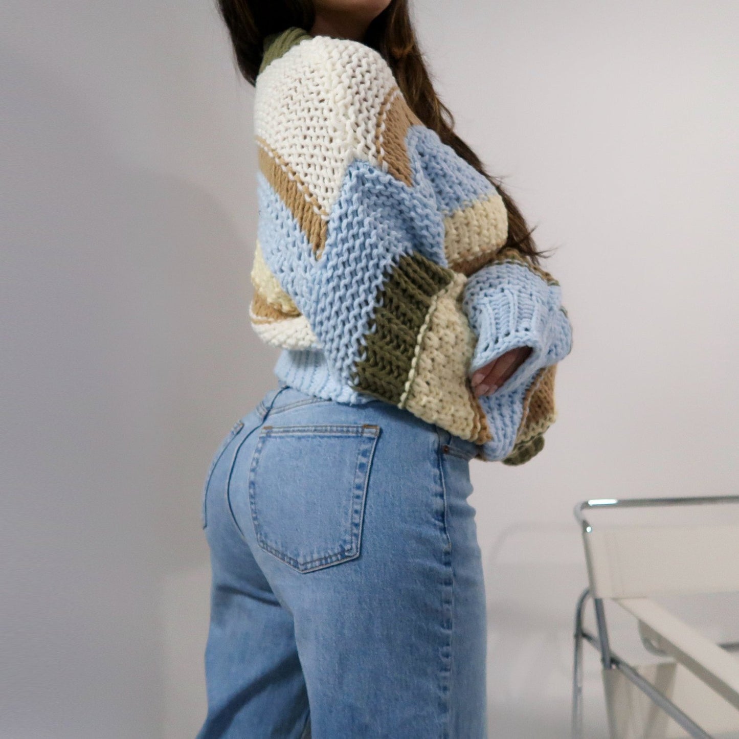 Coziest Striped Sweater - Yellow Combo