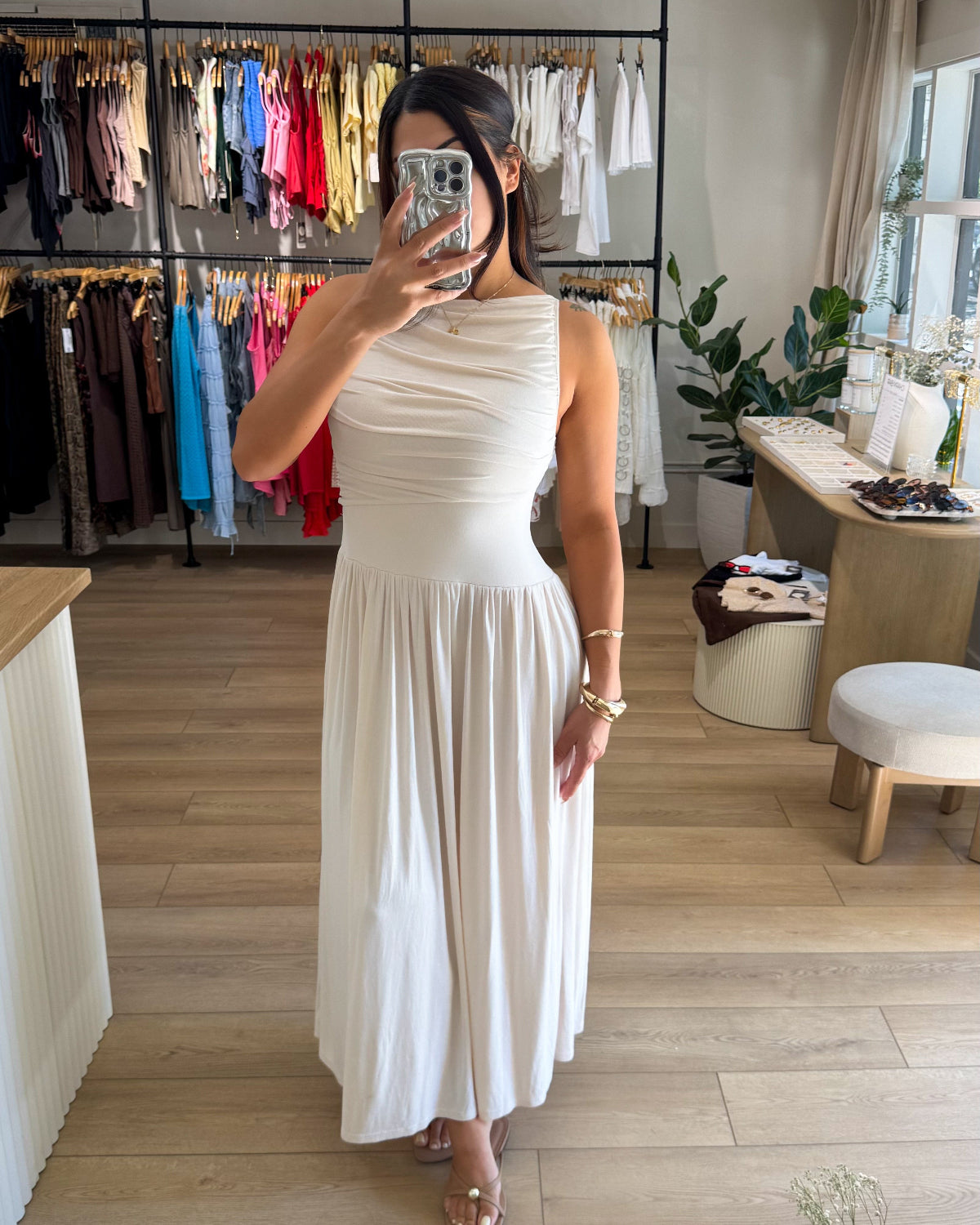 Elegance Maxi Dress- Cream