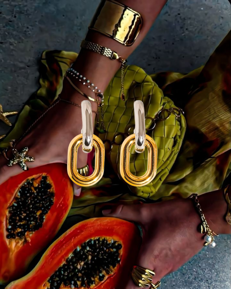So Vintage Two Tone Earrings