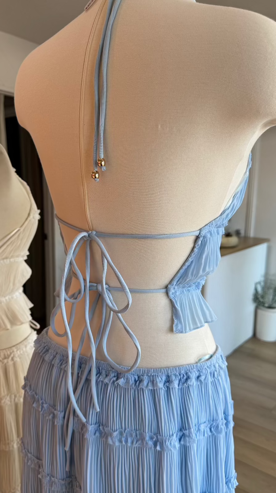 Crinkle Top- Blue