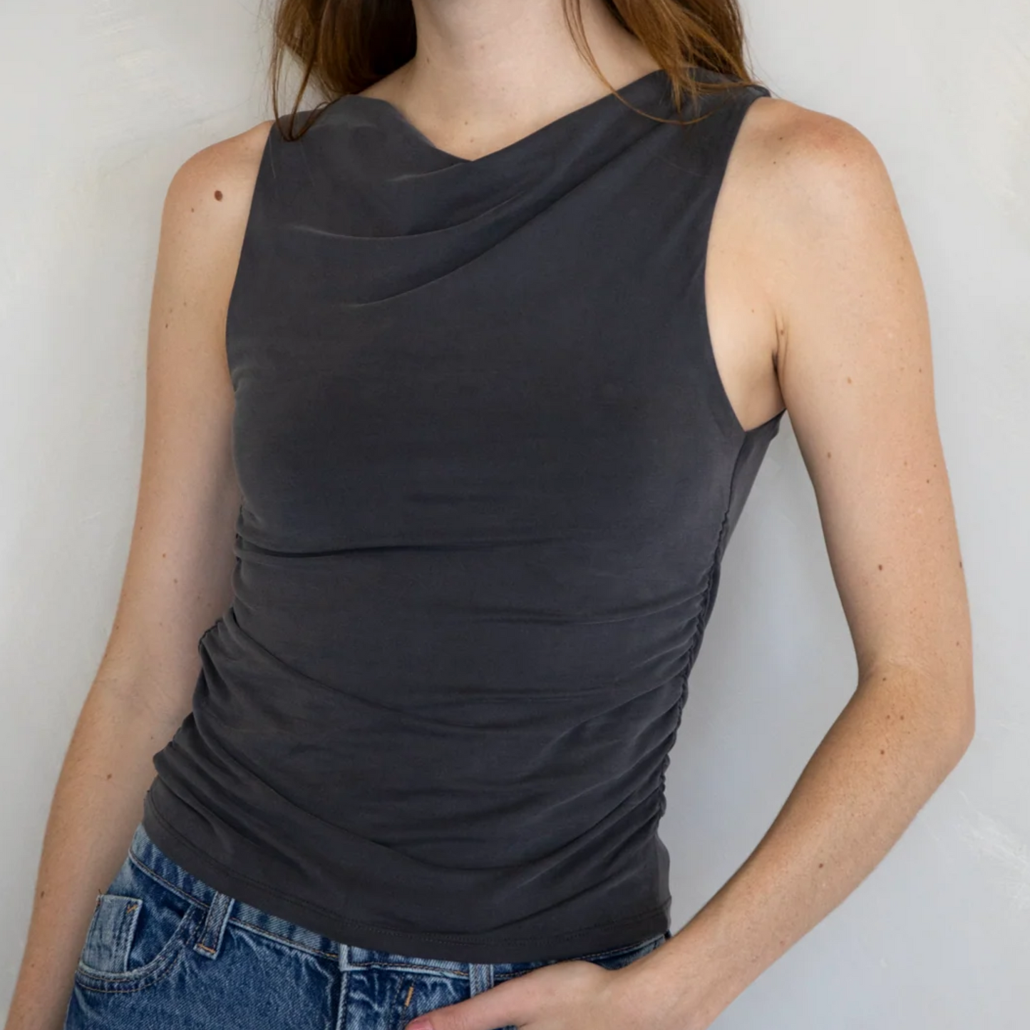 Noa Top- Charcoal