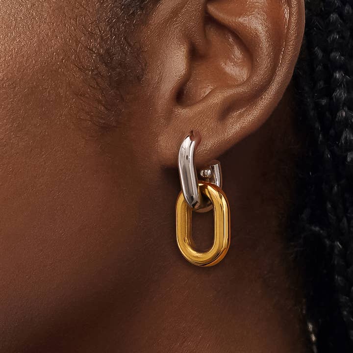 So Vintage Two Tone Earrings