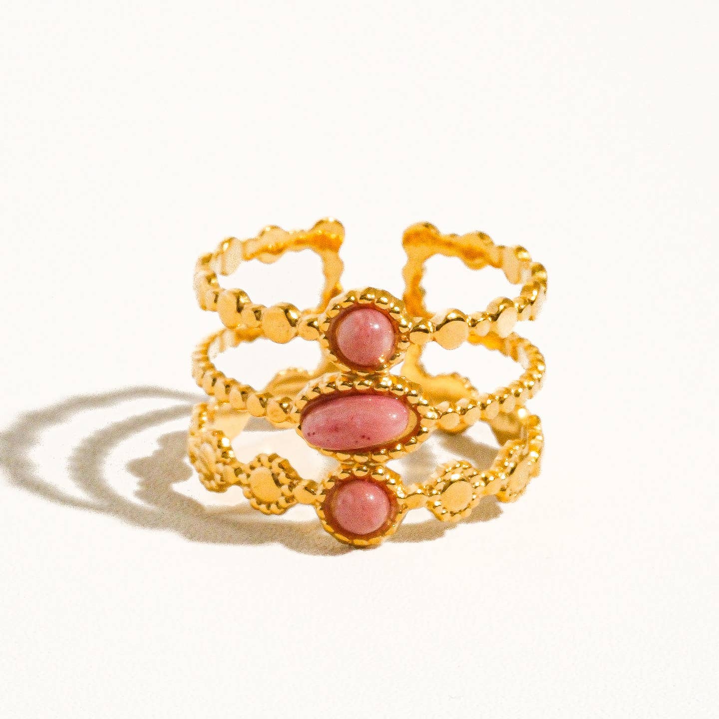 Posh Adjustable Stone Ring
