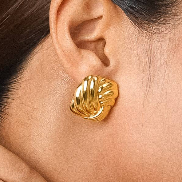 Wavy Square Studs
