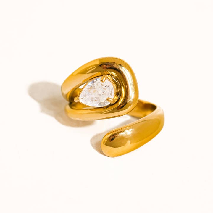 Glint Wrapped CZ Ring