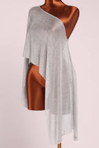 Soleil Top- Metallic Silver