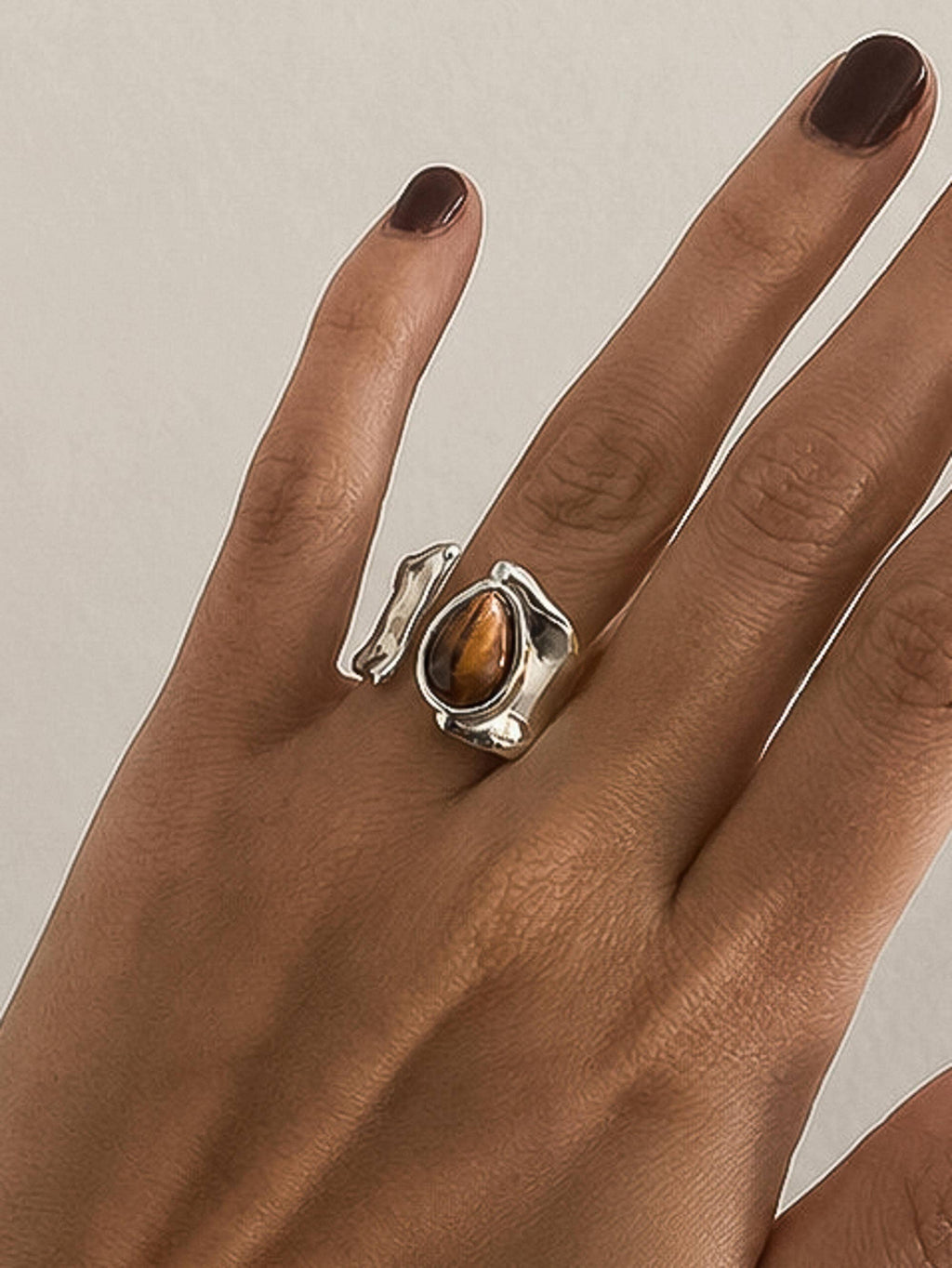Jaspe Tiger Eye  Ring