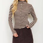 Brown Sugar Mock Neck Top