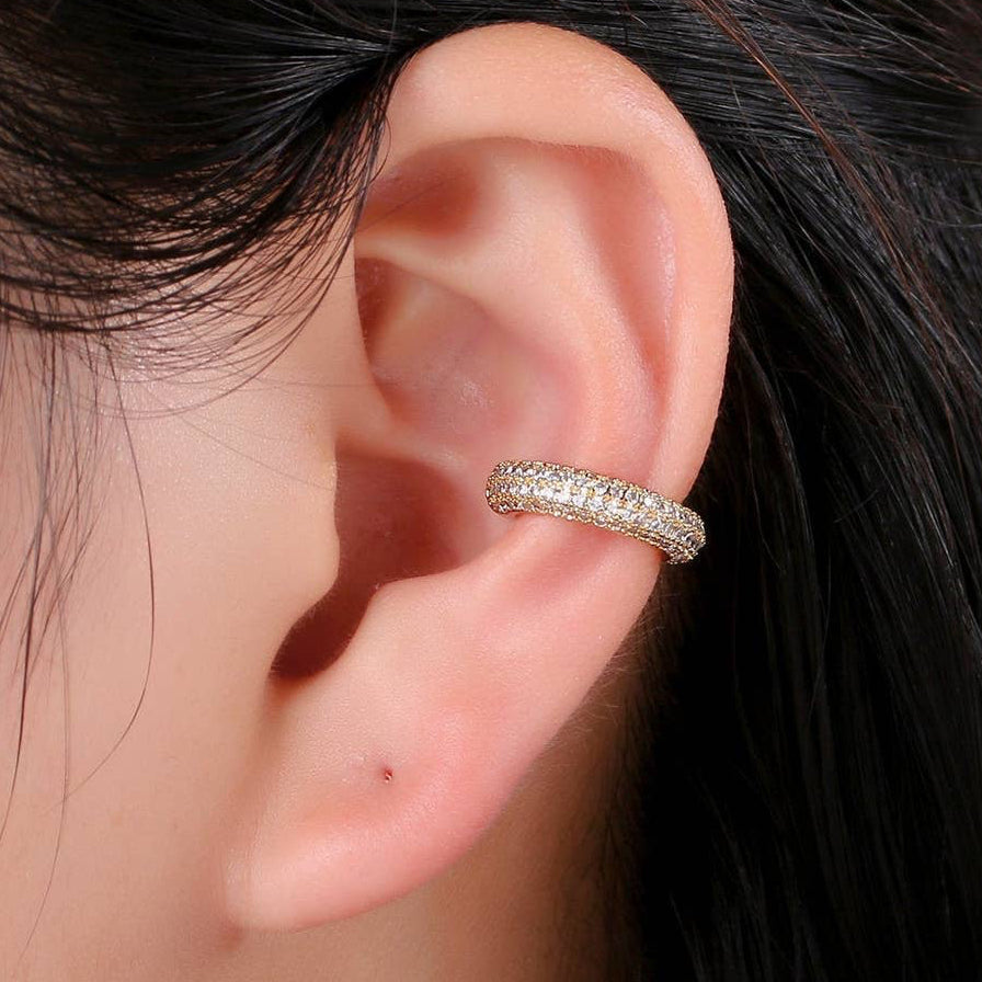 Gold Micro Pave Ear Cuff