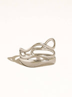 Ozzy 18K Gold Non-Tarnish Abstract Ring: Yellow Gold