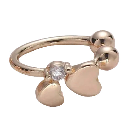 Double Heart Ear Cuff