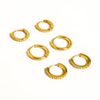 Claude CZ Hoops Earring Set