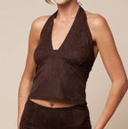 Harlow Suede Halter Top