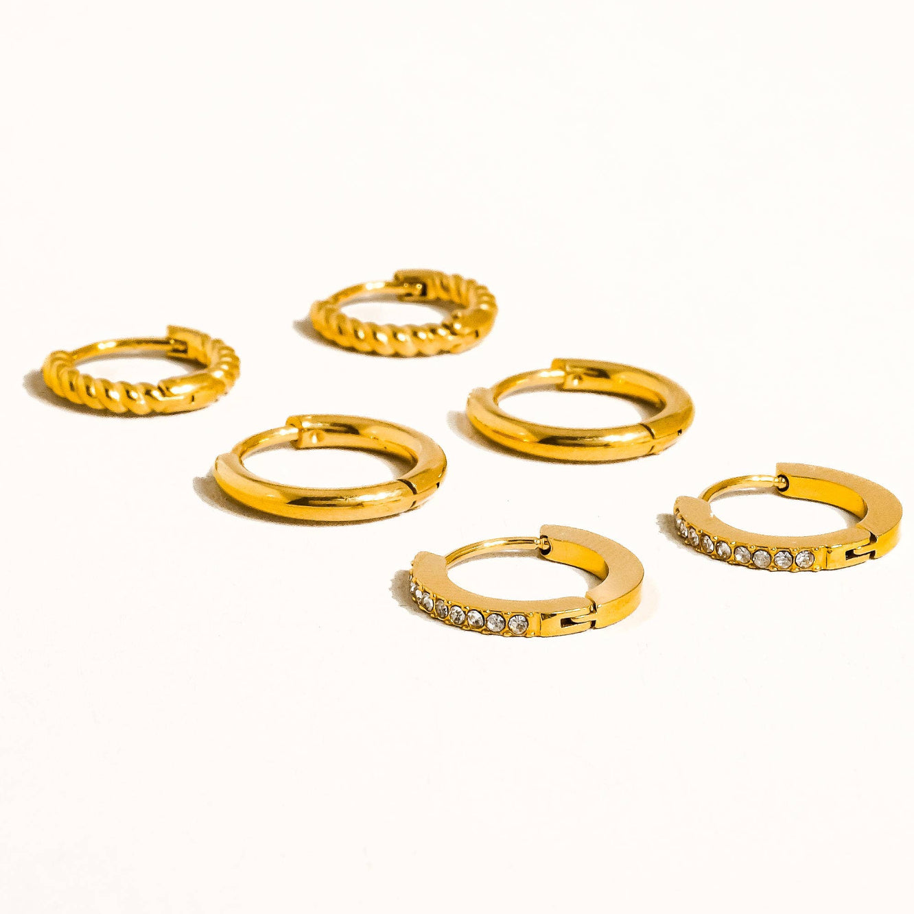 Claude CZ Hoops Earring Set