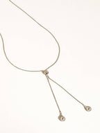 Trésor Lariat Drop Necklace: Silver