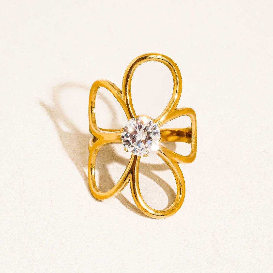 Cael CZ Flower Ring