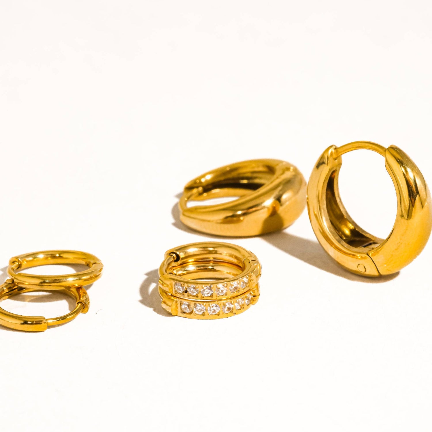 Rayon Hoop Earring Set