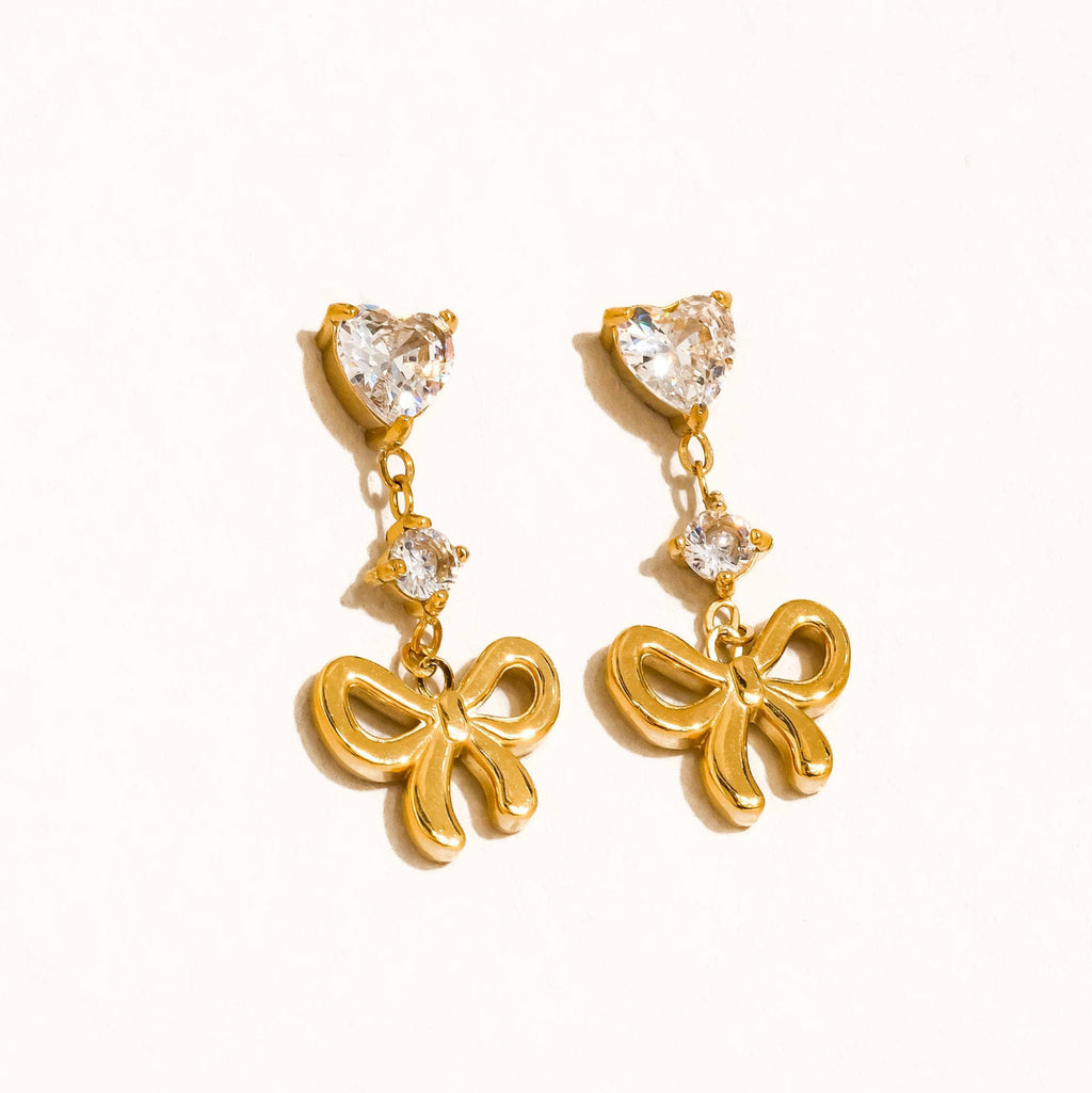 Clarette Bow Drop Earrings