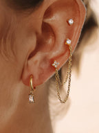 Roussa CZ Chain Earring Set