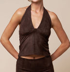 Harlow Suede Halter Top
