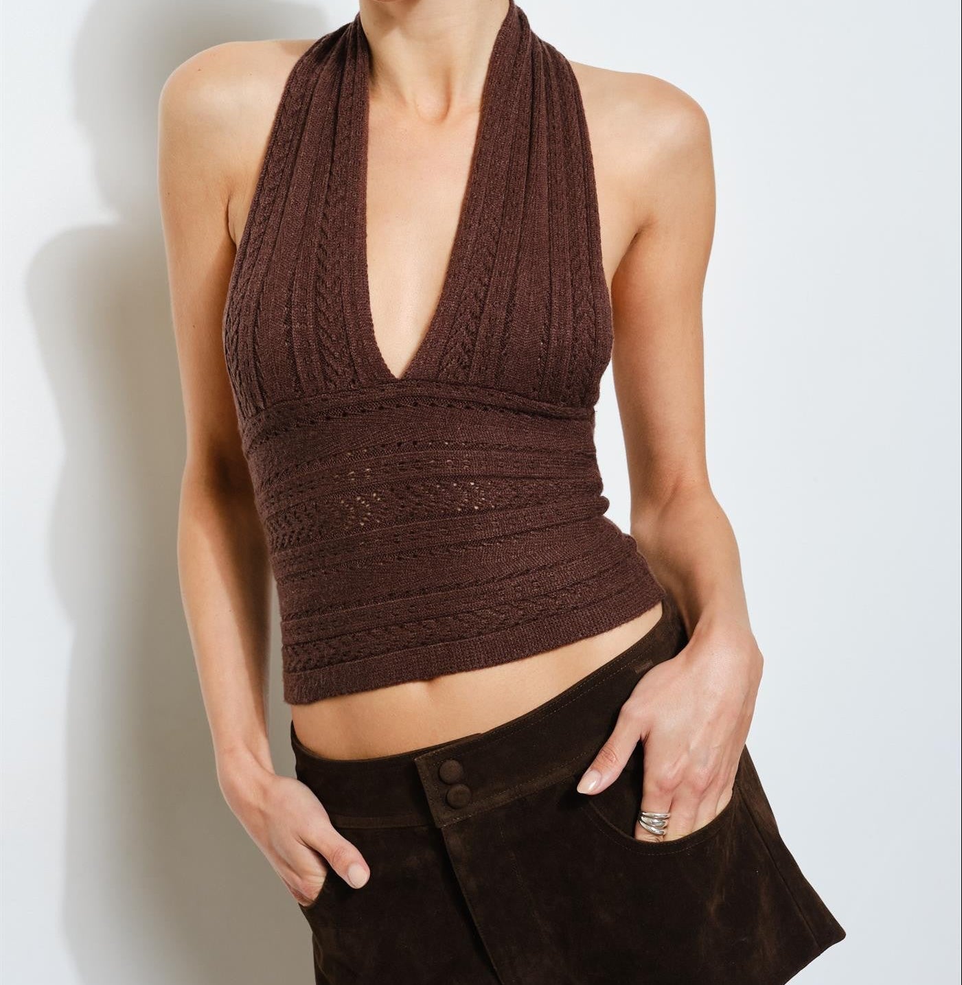 Maui Halter Top- Chocolate