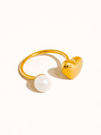 Pearl Heart Ring
