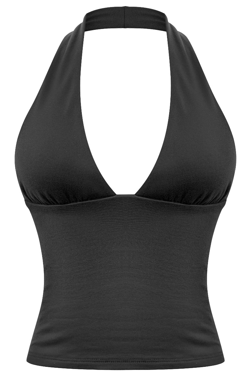 Black Halter Top