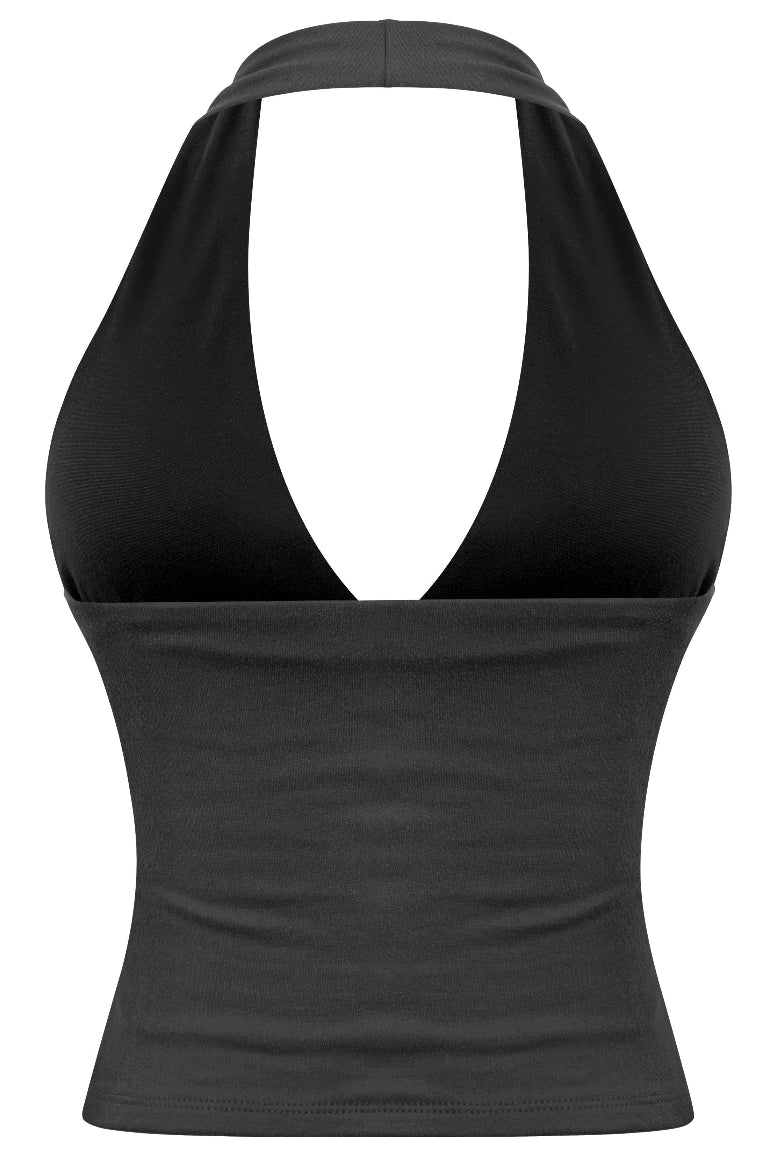 Black Halter Top