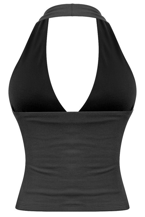 Black Halter Top