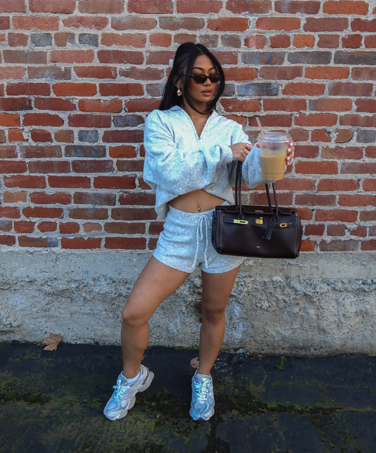 Soft Serve Short Set- Grey