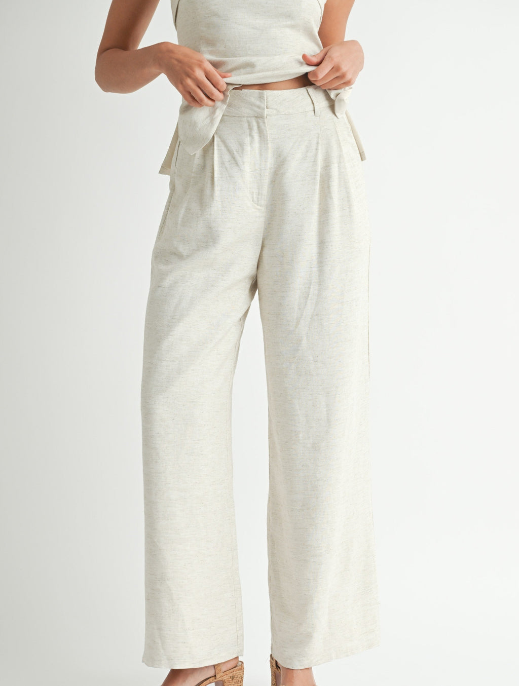 Noa Linen Pant Set- Oat