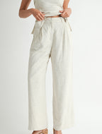 Noa Linen Pant Set- Oat