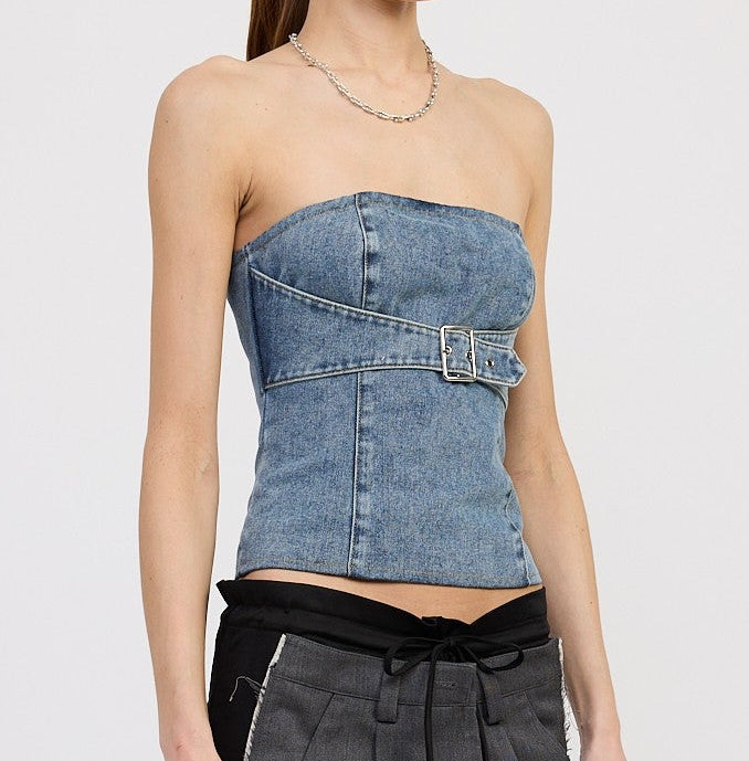 High Standards Denim Bustier