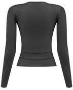 Keep You Close Round Neck Top- Black