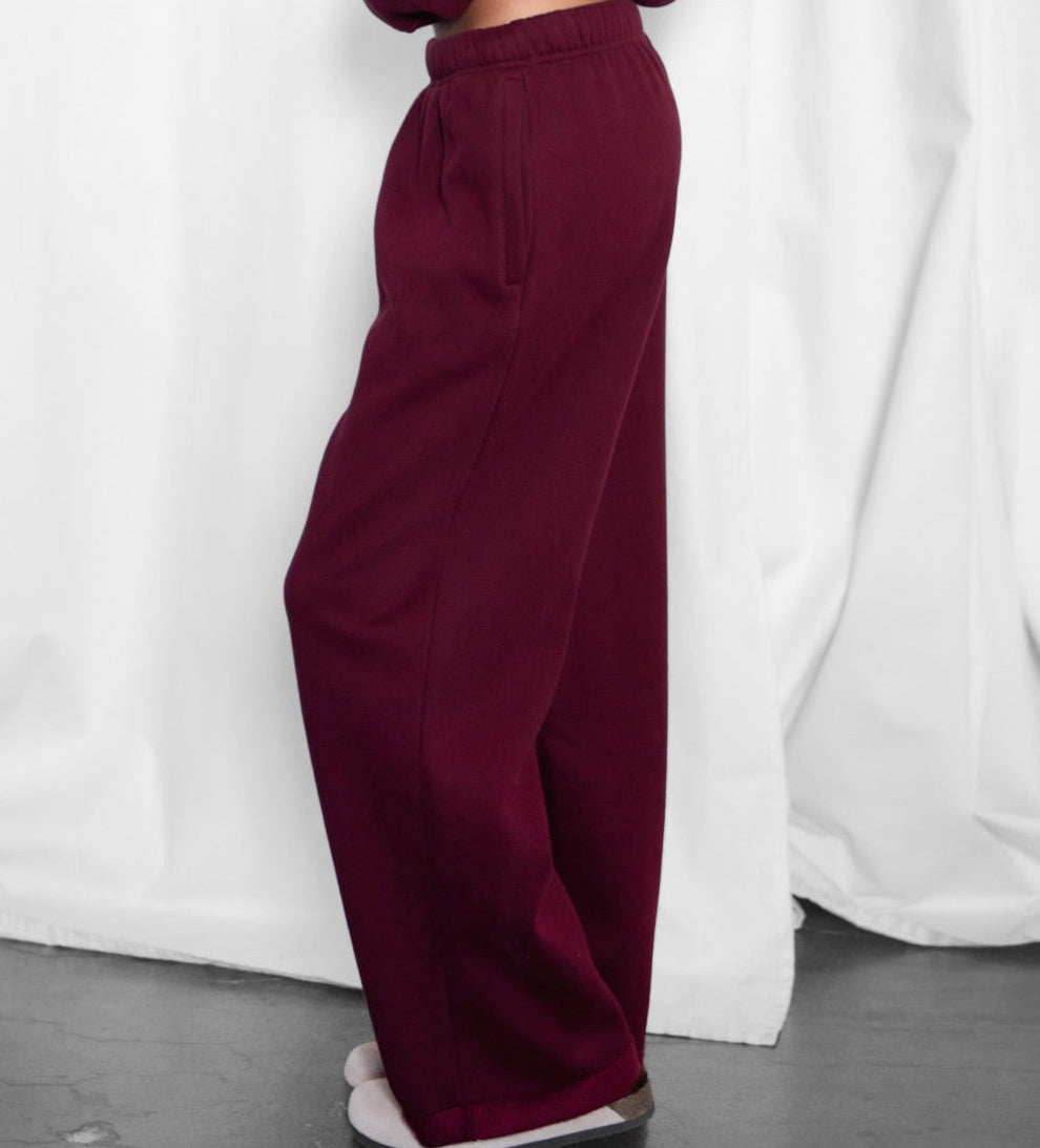 DND Pant Set- Black Cherry
