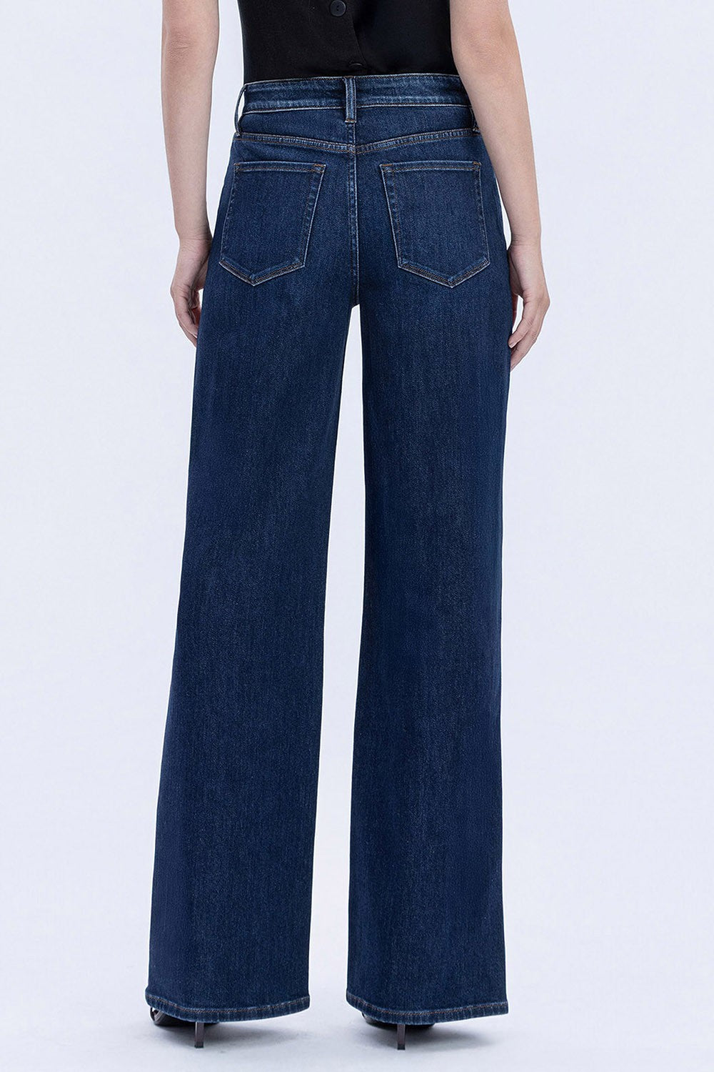 Dark Wash Wide Leg Denim Jeans