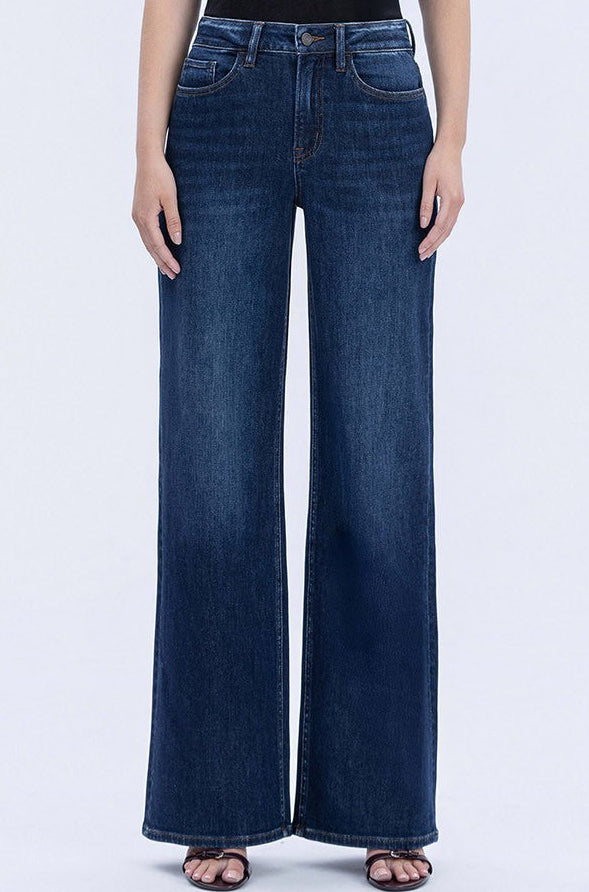 Dark Wash Wide Leg Denim Jeans