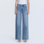 Medium Wash Wide Leg Denim Jeans