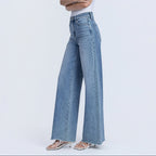 Medium Wash Wide Leg Denim Jeans