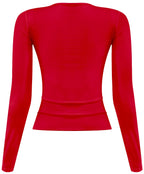 Keep You Close Round Neck Top- Red