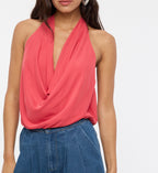 Coral Halter Top