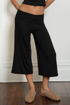 Sora Fold Over Gauchos- Black